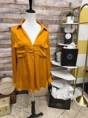 Ann Taylor Orange Blouse